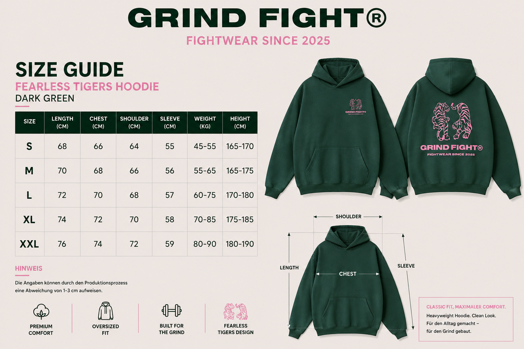 Hoodie "FEARLESS TIGERS" Dark Green Edition
