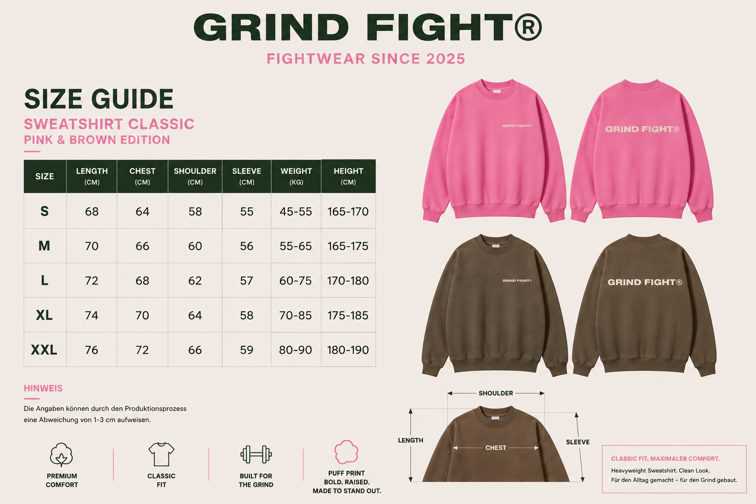 Sweatshirt "CLASSIC" Brown Edition